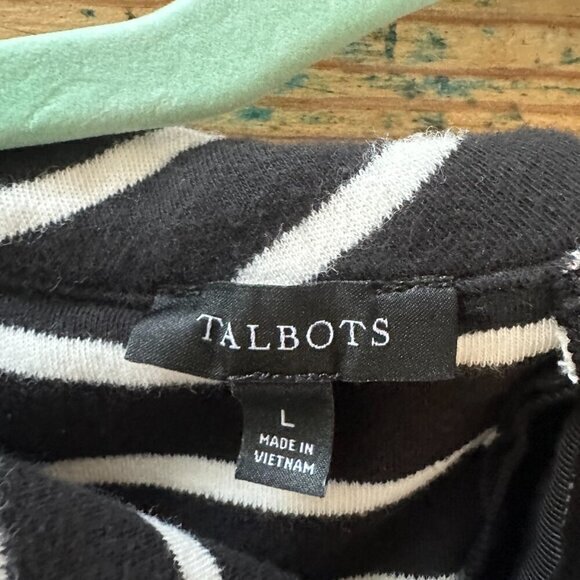 Talbots Black‎ and White Dress  Size Large - Picture 4 of 7